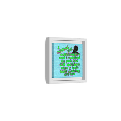 noticed you noticing - framed canvas art (faded blue)