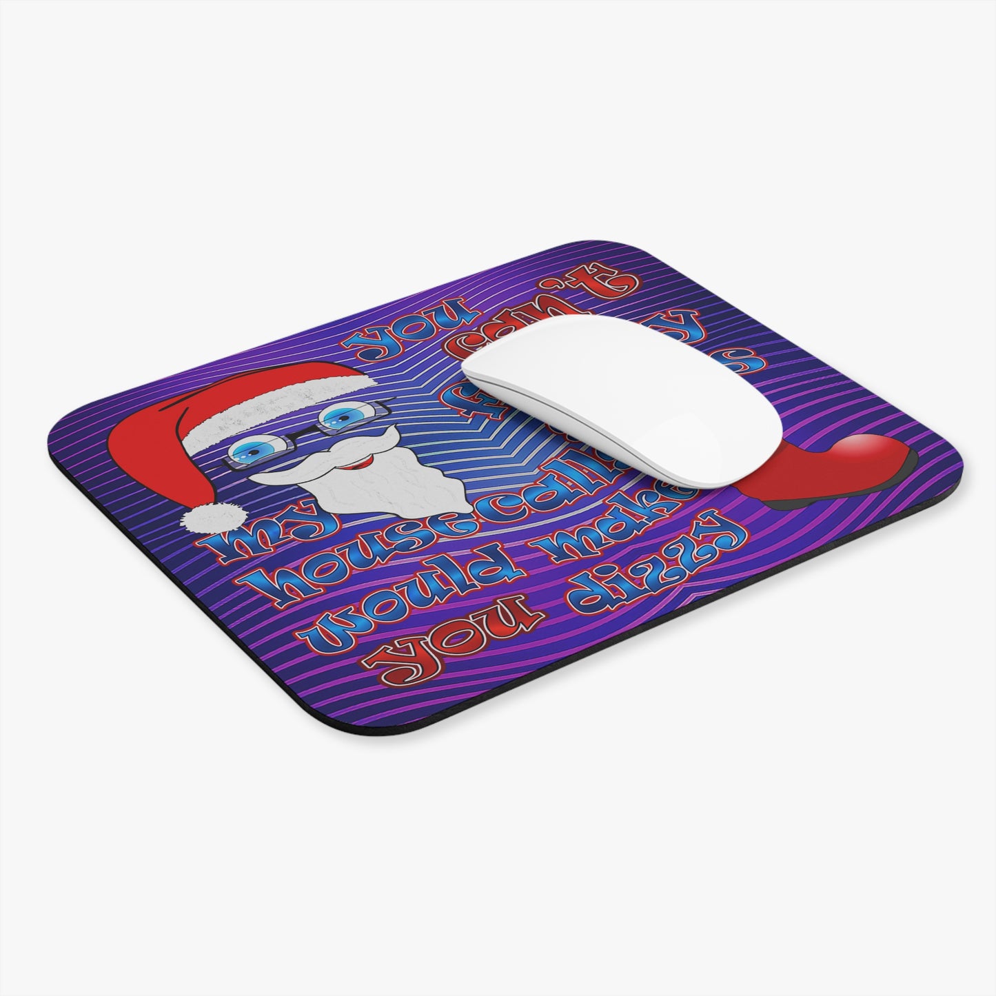 santa's shoes - Mouse Pad (Rectangle) (purple wave)