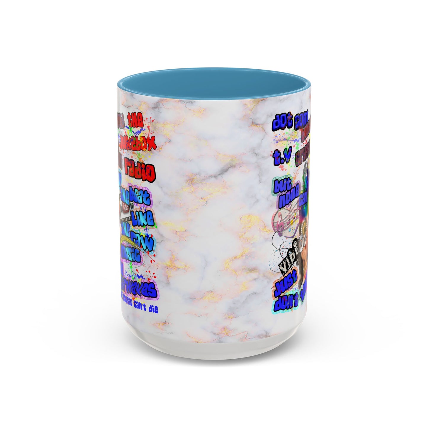drop the beat - Accent Mug (white marble)