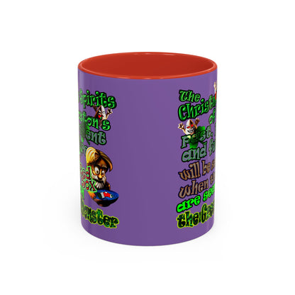 christmas spirits of boston - Accent Mug (light purple)