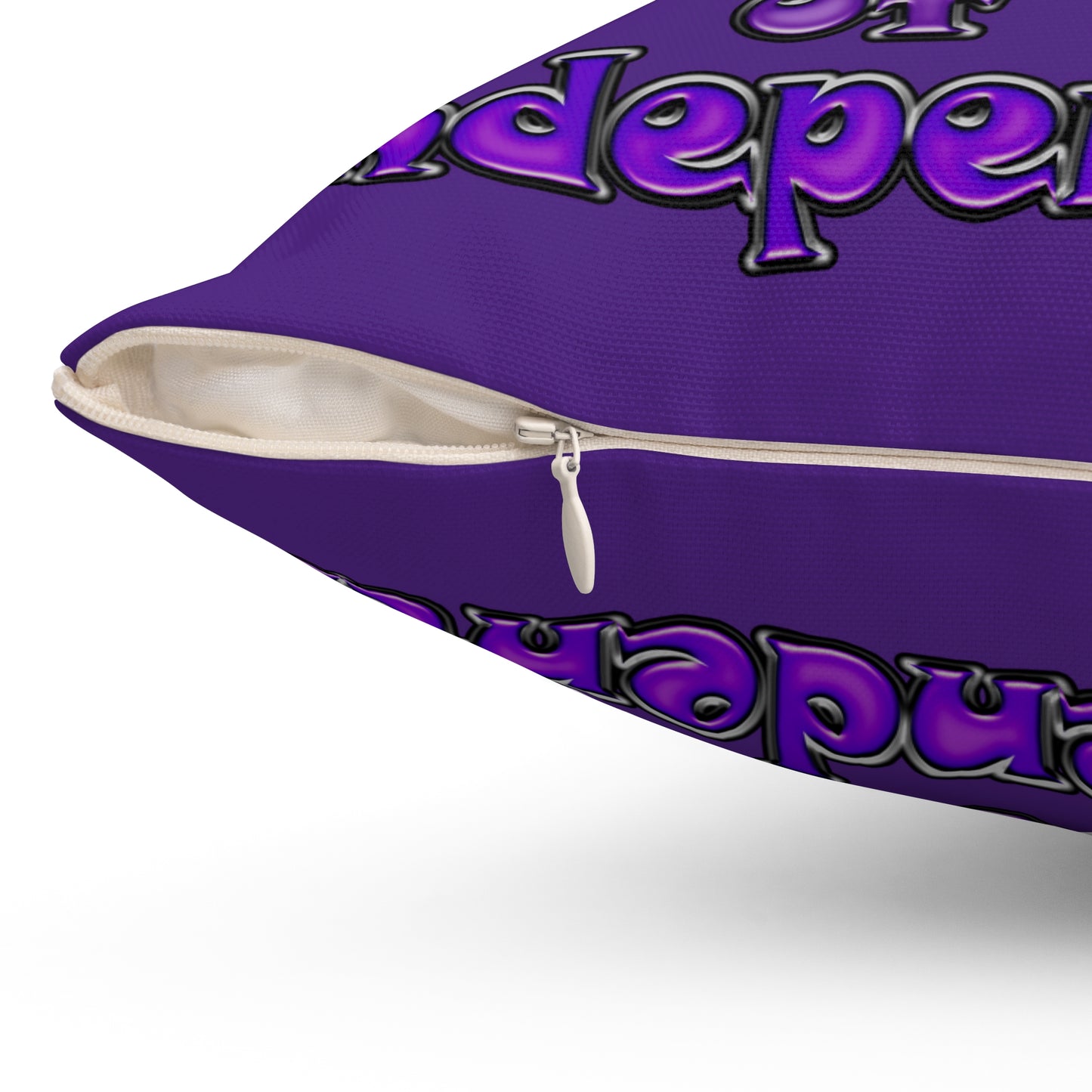 declaration of the independents - Spun Polyester Square Pillow - (purple)