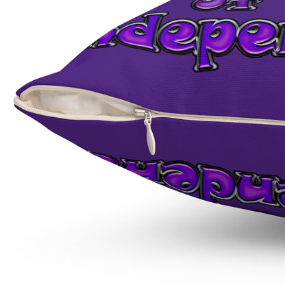 declaration of the independents - Spun Polyester Square Pillow - (purple)