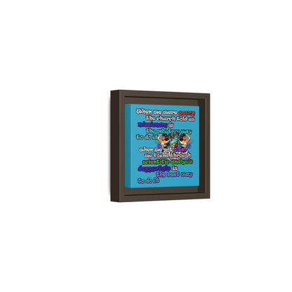 doggystyle - framed canvas art (turquoise)
