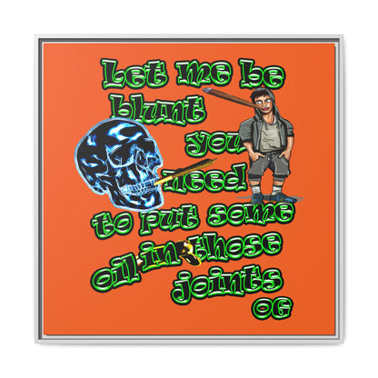 og - framed canvas art (orange)