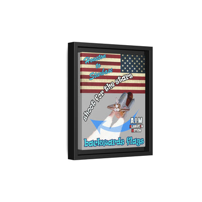 shoot for the stars - framed canvas art (light grey)