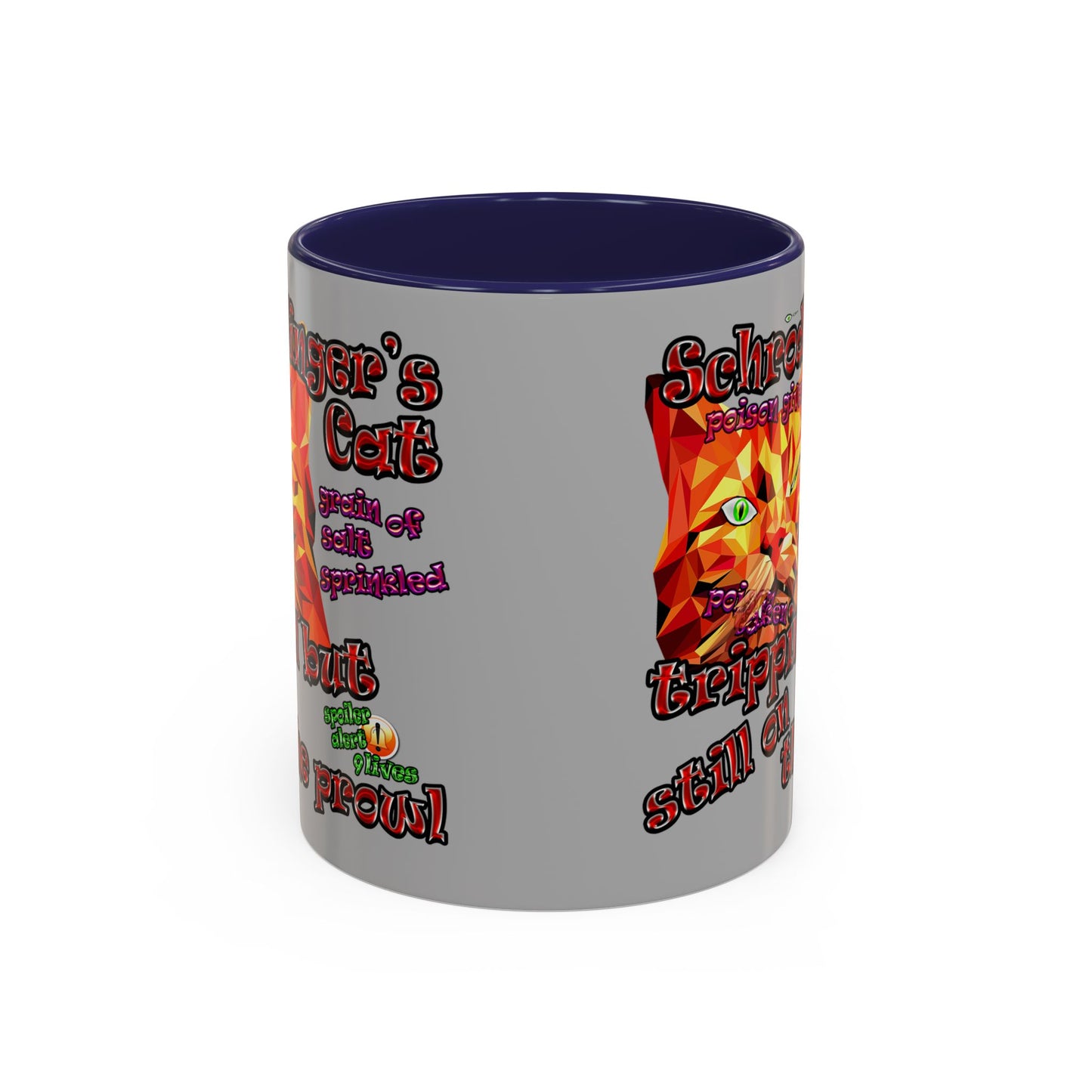 schrodinger's cat - Accent Mug (light grey)