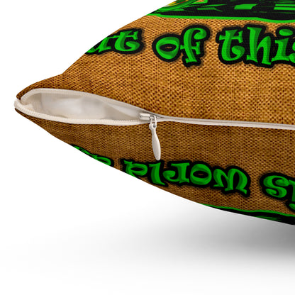 disc jockey - Spun Polyester Square Pillow - (dichromatic brown papyrus)