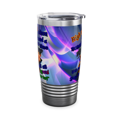 high noon - Ringneck Tumbler, 20oz (grey-pink wave)