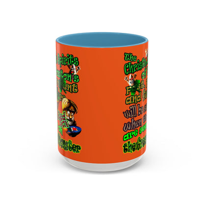 christmas spirits of boston - Accent Mug (orange)