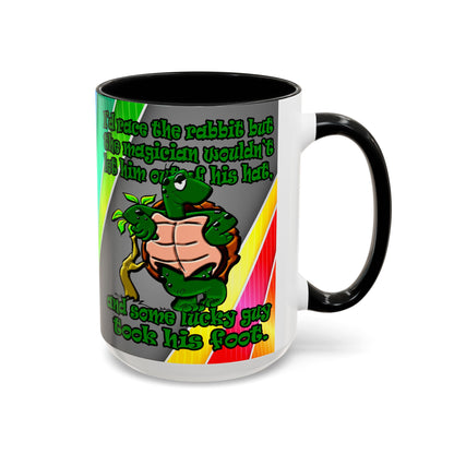 turtle race - Accent Mug (rainbow split)