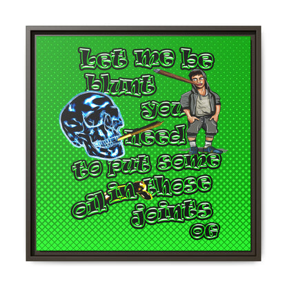 og - framed canvas art (logo green)