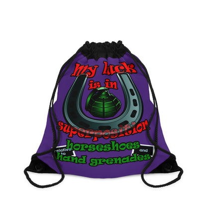 my luck - Drawstring Bag (purple)
