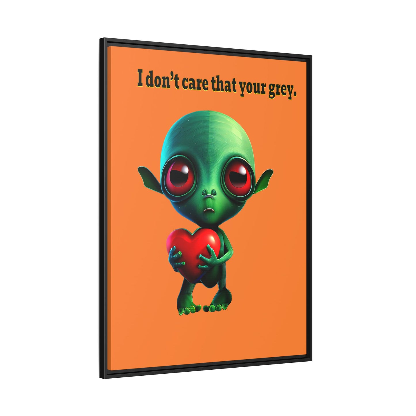 I don't care that your grey - framed canvas art (crusta)