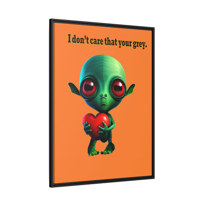 I don't care that your grey - framed canvas art (crusta)