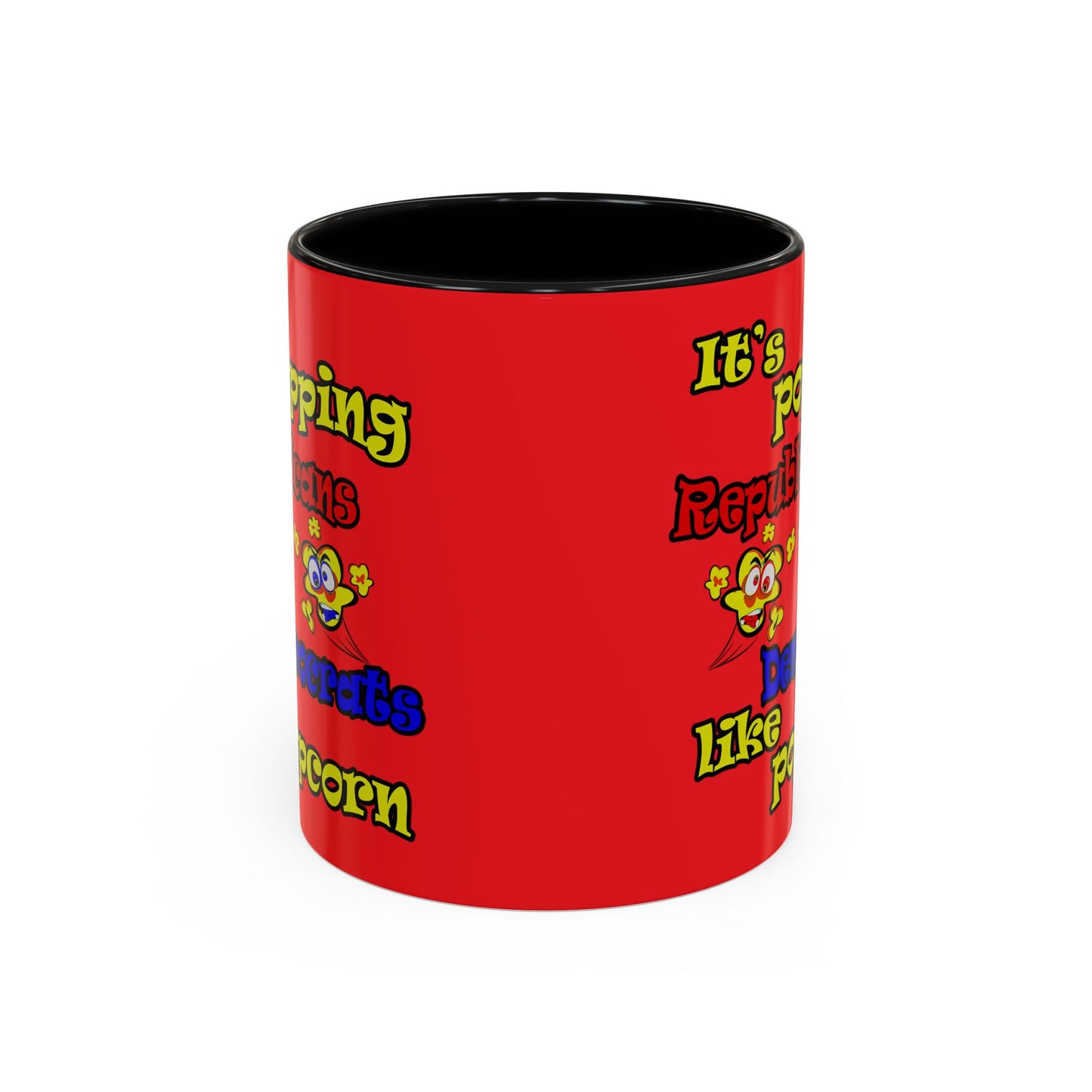 popping like popcorn - Accent Mug (red)