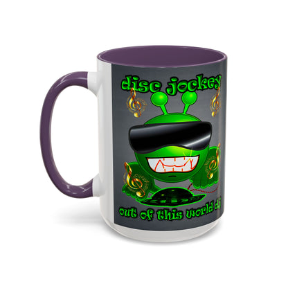 disc jockey - Accent Mug (grey-light grey)