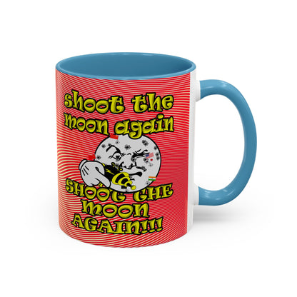 shoot the moon again - Accent Mug (yellow-orange wave)