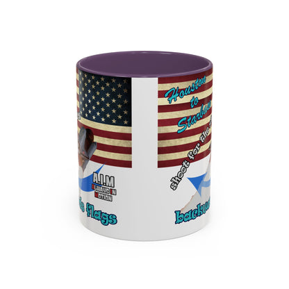 shoot for the stars - Accent Mug (white)