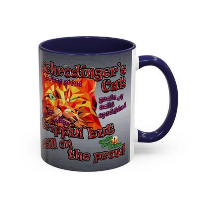 schrodinger's cat - Accent Mug (brushed nickel)