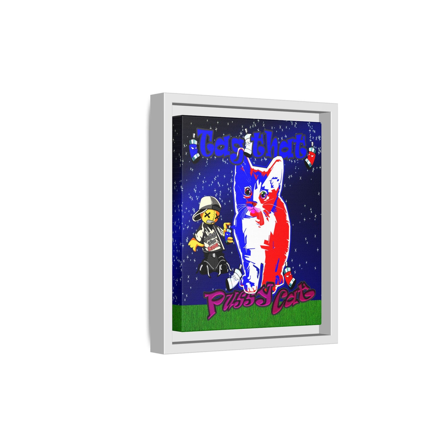 tag that - framed canvas art ('snoops' background)