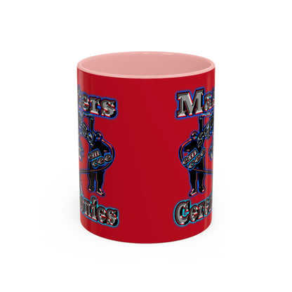 em cee squared - Accent Mug (dark red)