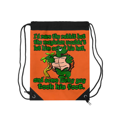 turtle race - Drawstring Bag (orange)