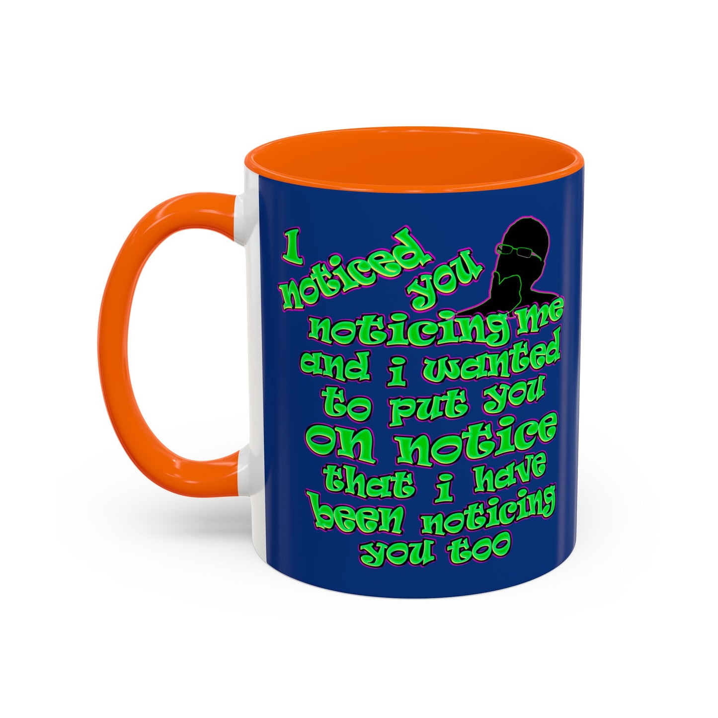 noticed you noticing - Accent Mug (dark blue)