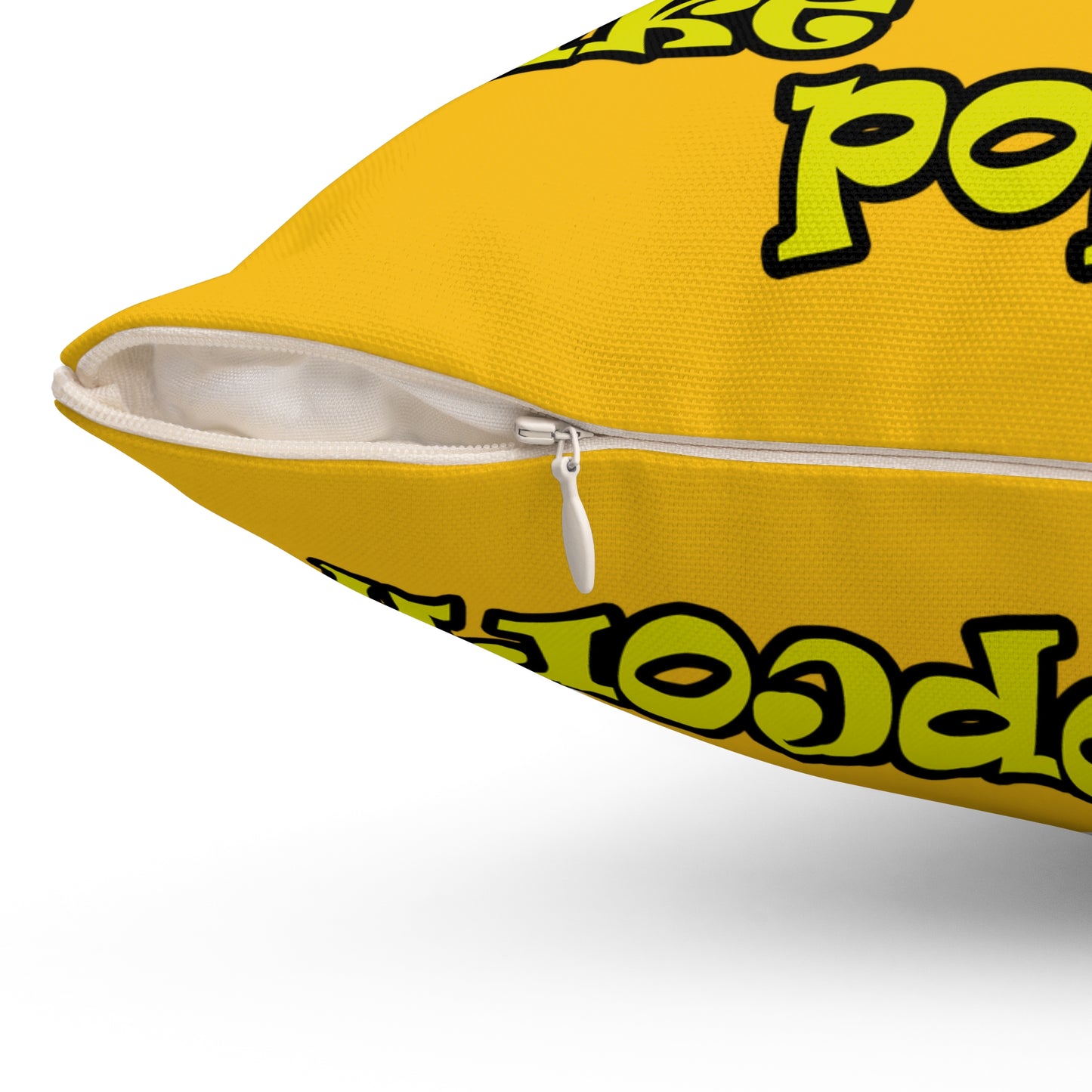 popping like popcorn - Spun Polyester Square Pillow - (yellow)