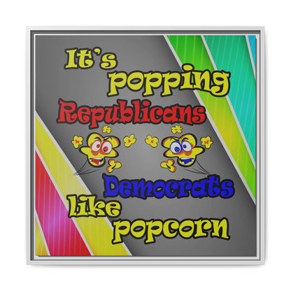 popping like popcorn - framed canvas art (rainbow split)