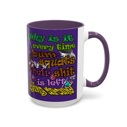 the bum's shit - Accent Mug (purple)