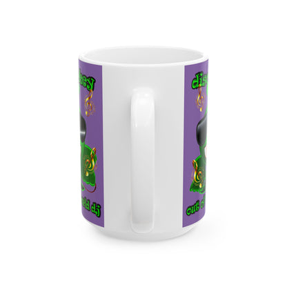 disc jockey - White Mug (light purple)