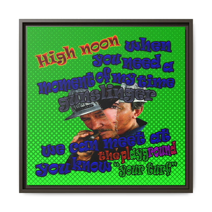 high noon - framed canvas art (logo green)