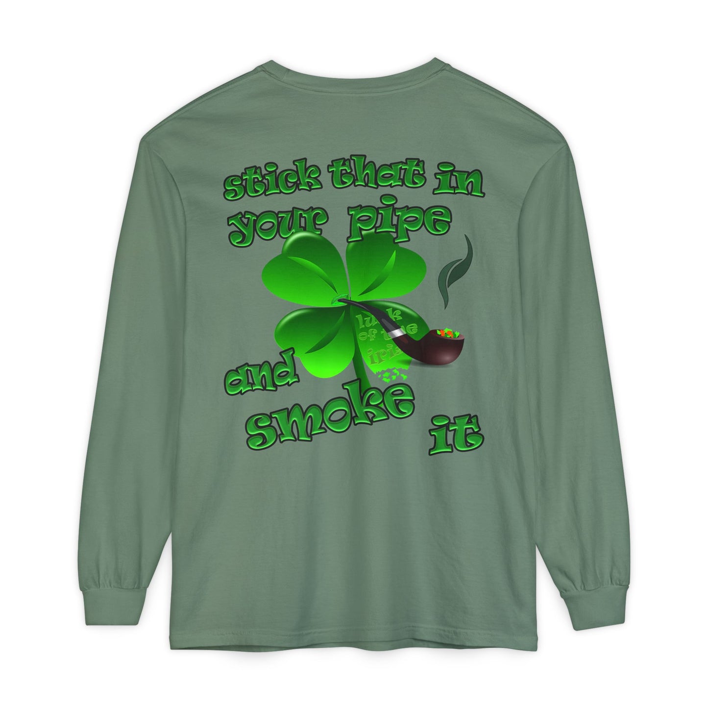 celtics logo - Unisex Garment-dyed Long Sleeve T-Shirt
