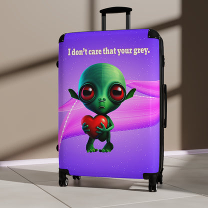 I don't care that your grey - Suitcase (purple-pink wave)