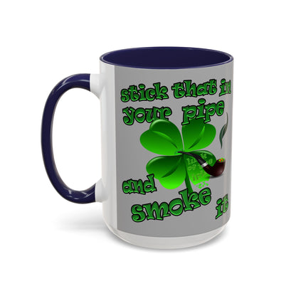 celtics logo - Accent Mug (light grey)