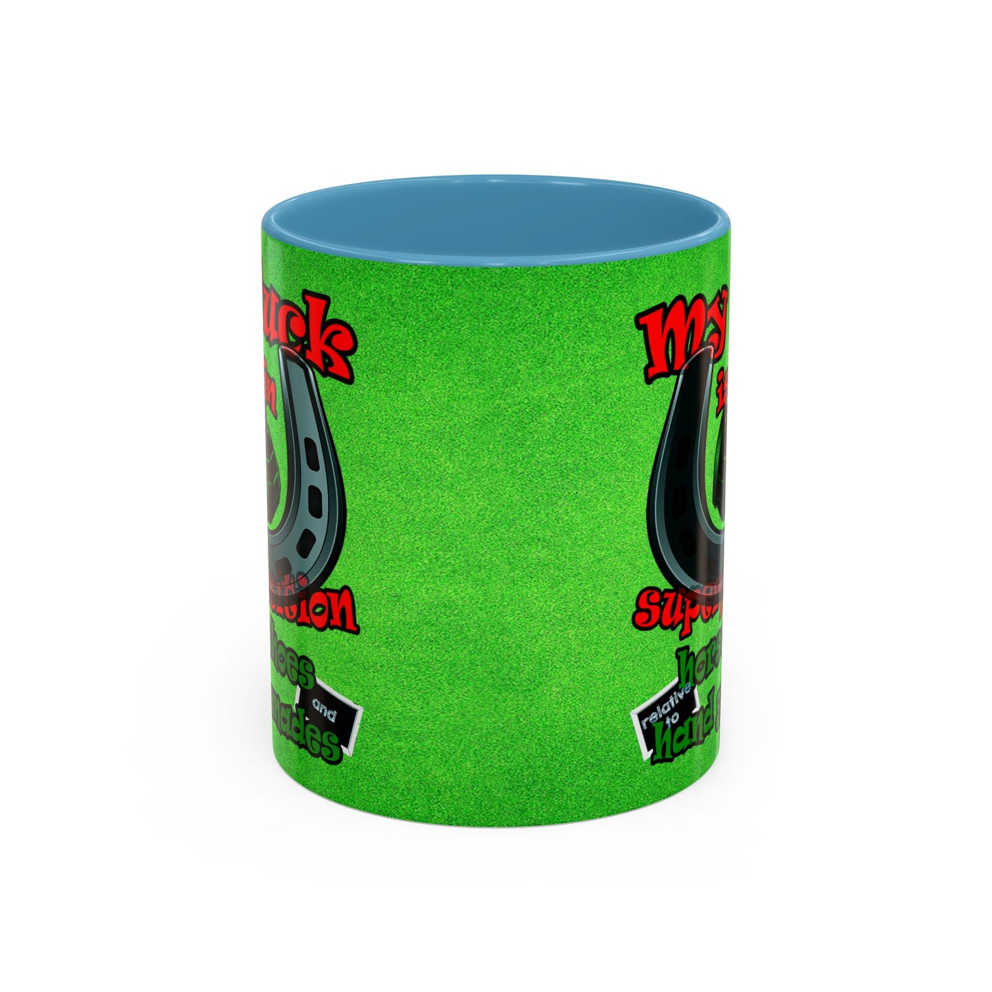 my luck - Accent Mug (green turf)