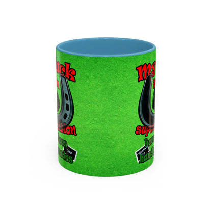 my luck - Accent Mug (green turf)