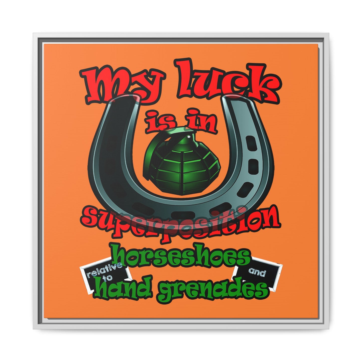 my luck - framed canvas art (crusta)