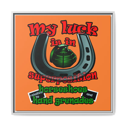 my luck - framed canvas art (crusta)