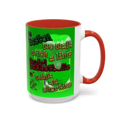 celtics logo - Accent Mug (logo green)
