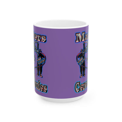 em cee squared - White Mug (light purple)