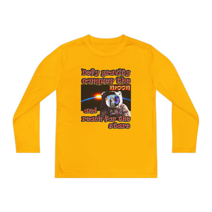 defy conquer reach - Youth Long Sleeve Competitor Tee