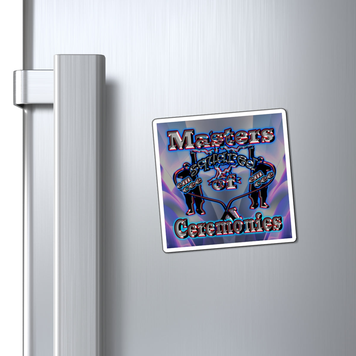 em cee squared - Magnets - (grey-pink wave)