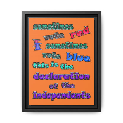 declaration of the independents - framed canvas art (crusta)