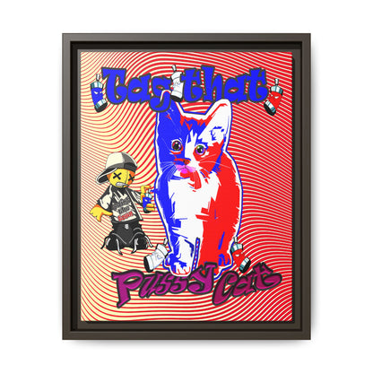 tag that - framed canvas art (yellow-orange wave)