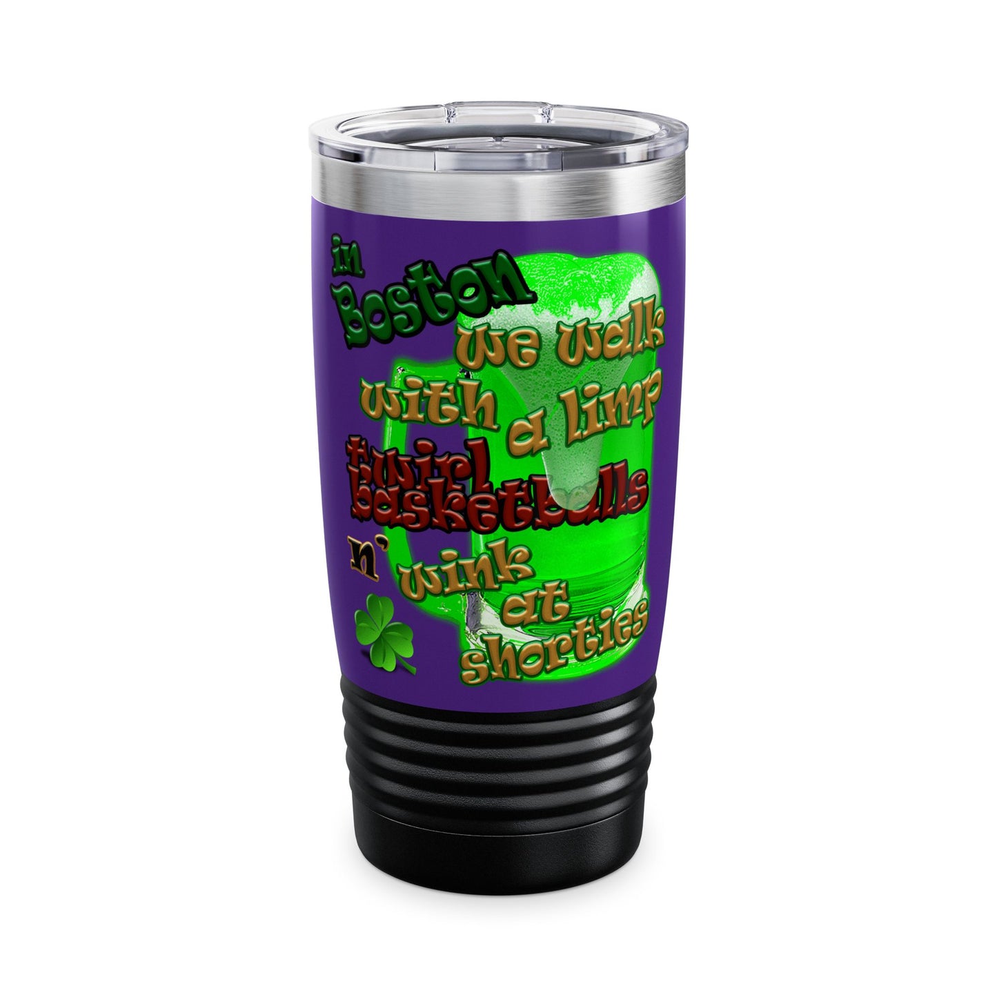 celtics logo - Ringneck Tumbler, 20oz (purple)
