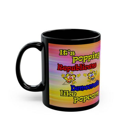 popping like popcorn - Black Mug (color blur)