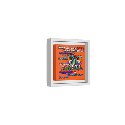 doggystyle - framed canvas art (orange)