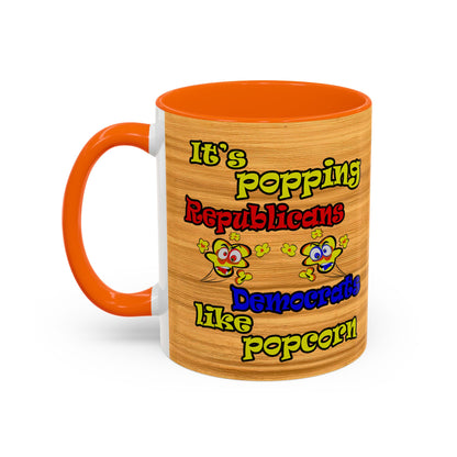 popping like popcorn - Accent Mug (butterscotch wood finish)