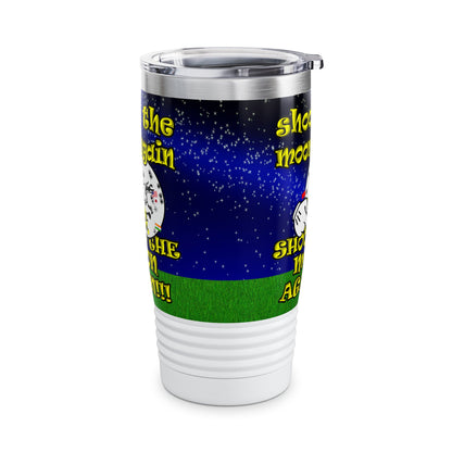 shoot the moon again - Ringneck Tumbler, 20oz ('snoops' background)